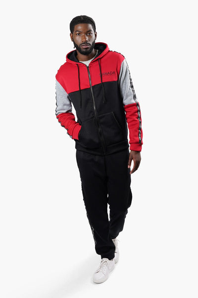 Canada Weather Gear Colour Block Hoodie - Red - Mens Hoodies & Sweatshirts - Canada Weather Gear