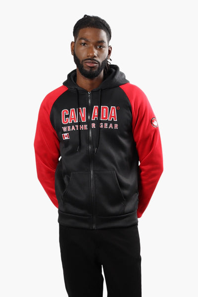Canada Weather Gear Contrast Sleeve Hoodie - Black - Mens Hoodies & Sweatshirts - Canada Weather Gear