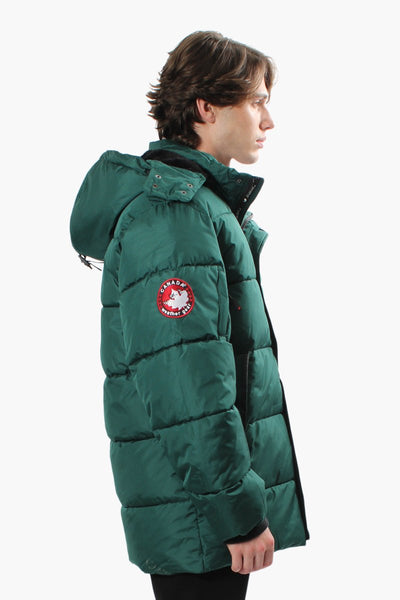 Canada Weather Gear Hooded Puffer Parka Jacket - Green - Mens Parka Jackets - Canada Weather Gear