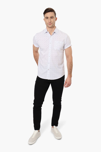 Canada Weather Gear Patterned Casual Shirt - White - Mens Casual Shirts - Canada Weather Gear