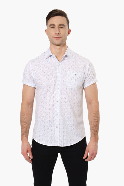 Canada Weather Gear Patterned Casual Shirt - White - Mens Casual Shirts - Canada Weather Gear