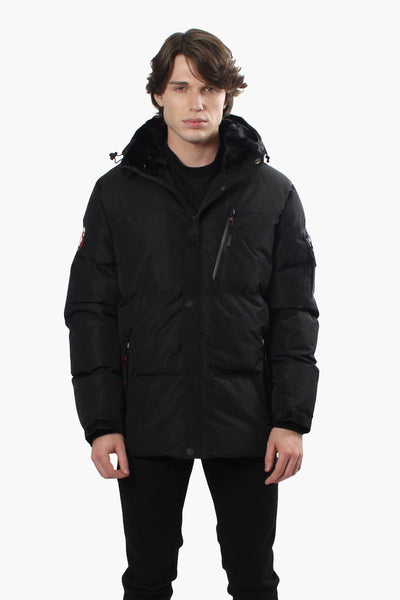 Canada Weather Gear Sherpa Hood Parka Jacket - Black - Mens Parka Jackets - Canada Weather Gear