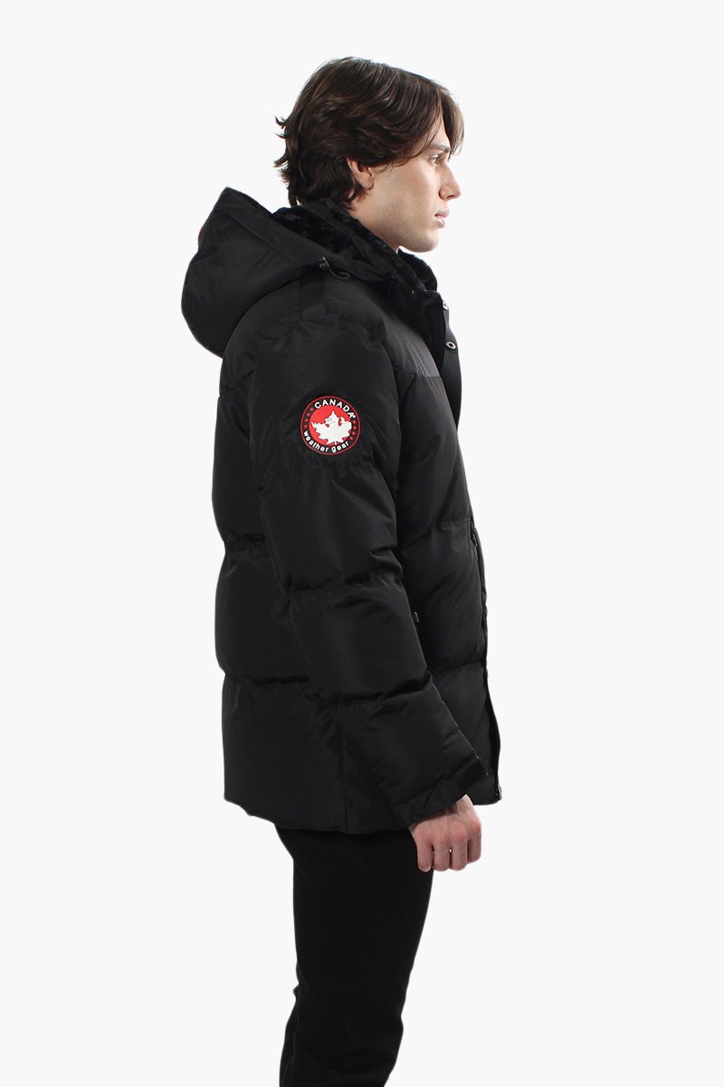 Canada Weather Gear Sherpa Hood Parka Jacket - Black - Mens Parka Jackets - Canada Weather Gear