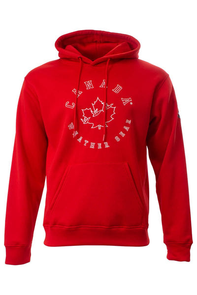 Canada Weather Gear Solid Embroidered Logo Hoodie - Red - Mens Hoodies & Sweatshirts - Canada Weather Gear