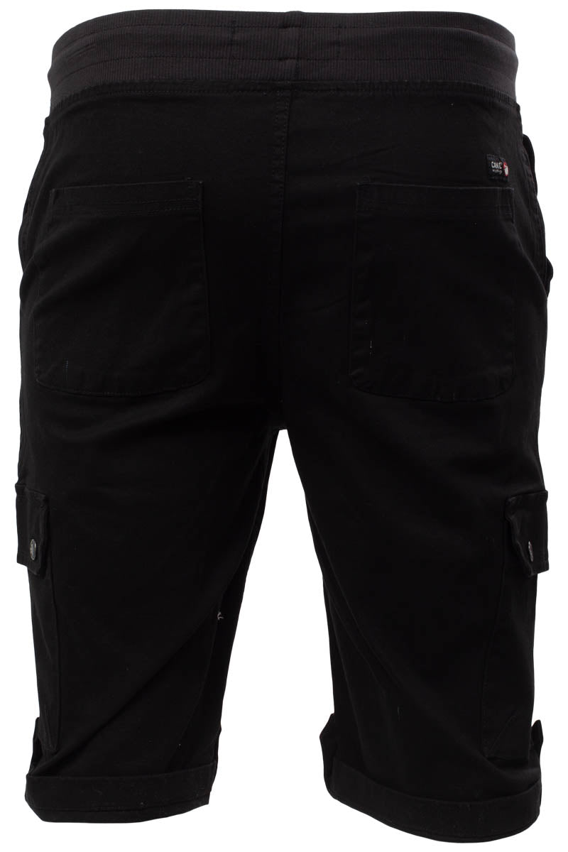 Canada Weather Gear Solid Tie Waist Cargo Shorts - Black - Mens Shorts & Capris - Canada Weather Gear