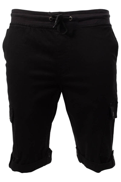 Canada Weather Gear Solid Tie Waist Cargo Shorts - Black - Mens Shorts & Capris - Canada Weather Gear