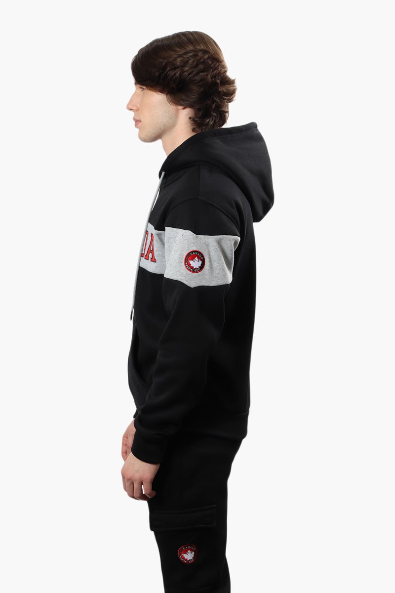 Canada Weather Gear Stripe Front Zip Hoodie - Black - Mens Hoodies & Sweatshirts - Canada Weather Gear