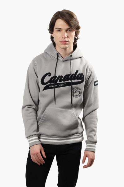 Canada Weather Gear Striped Cuff Hoodie - Grey - Mens Hoodies & Sweatshirts - Canada Weather Gear