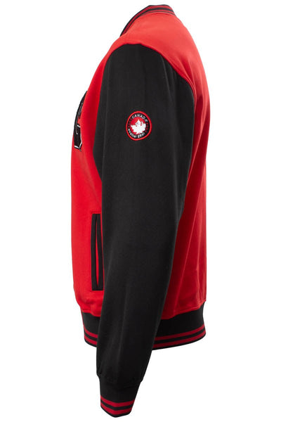 Canada Weather Gear Varsity Lightweight Jacket - Red - Mens Lightweight Jackets - Canada Weather Gear