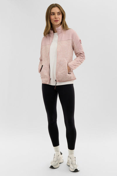 Canada Weather Gear Zip Up Knit Lightweight Jacket - Pink - Womens Lightweight Jackets - Canada Weather Gear