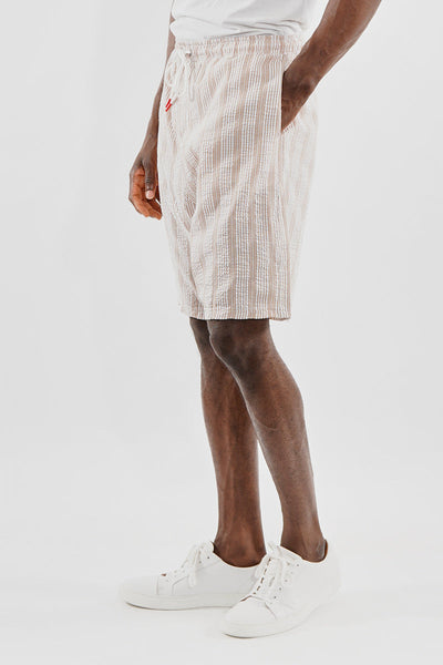 Canada Weather Gear Vintage Striped Tie Waist Shorts - Beige - Mens Shorts & Capris - Canada Weather Gear