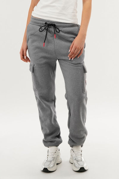 Canada Weather Gear Fleece Cargo Joggers - Grey - Womens Joggers & Sweatpants - Canada Weather Gear