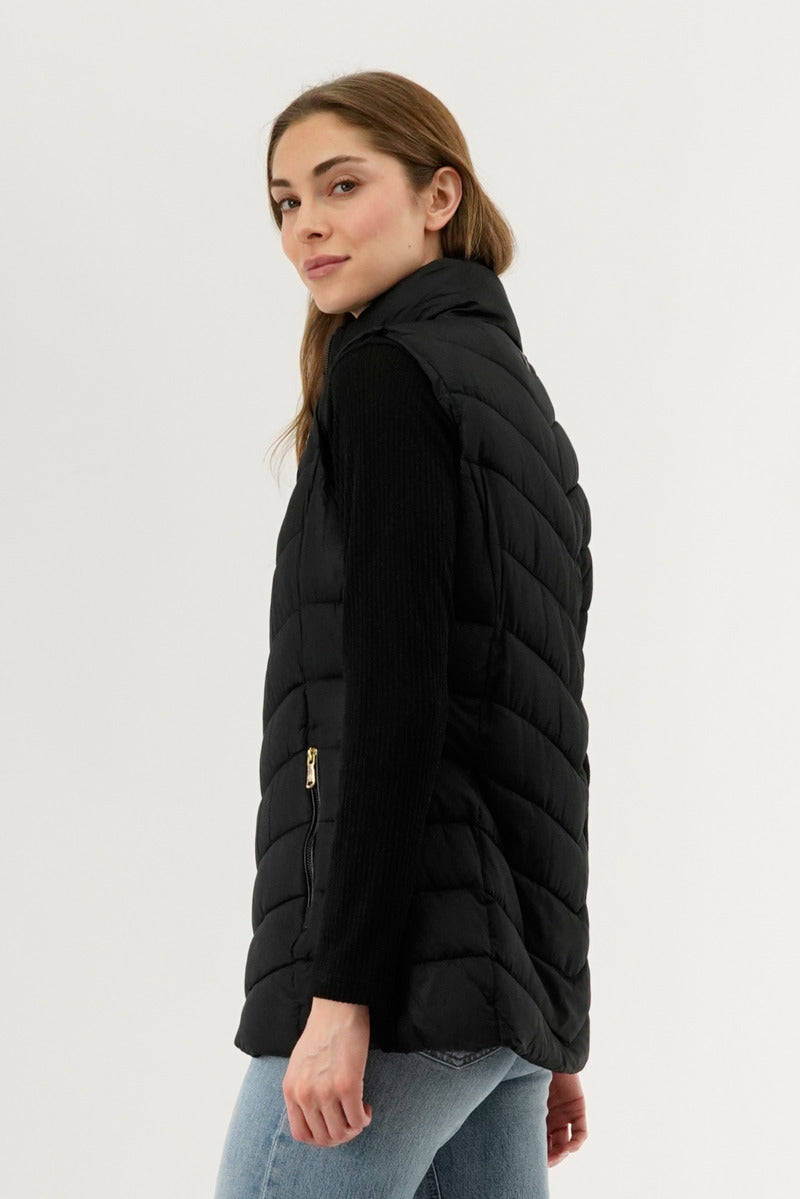 Canada Weather Gear Chevron Quilted Vest - Black