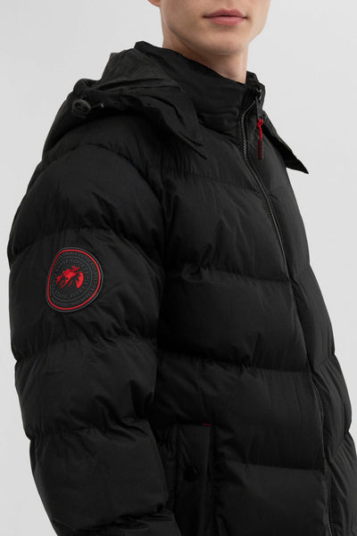 Super Triple Goose Chevron Bomber Jacket - Black