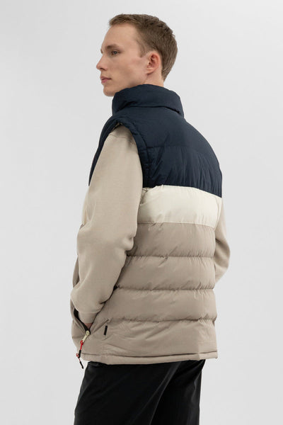 Canada Weather Gear Colour Block Puffer Vest - Beige