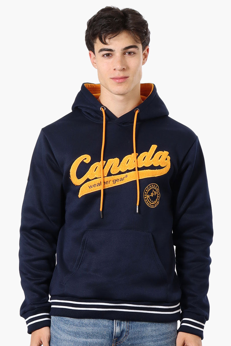 Canada Weather Gear Striped Cuff Hoodie - Navy