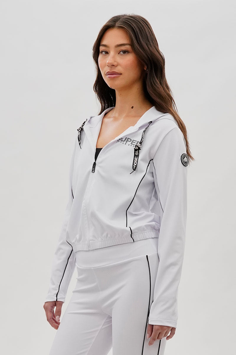 Super Triple Goose Cropped Active Hoodie - White - Womens Hoodies & Sweatshirts - Canada Weather Gear