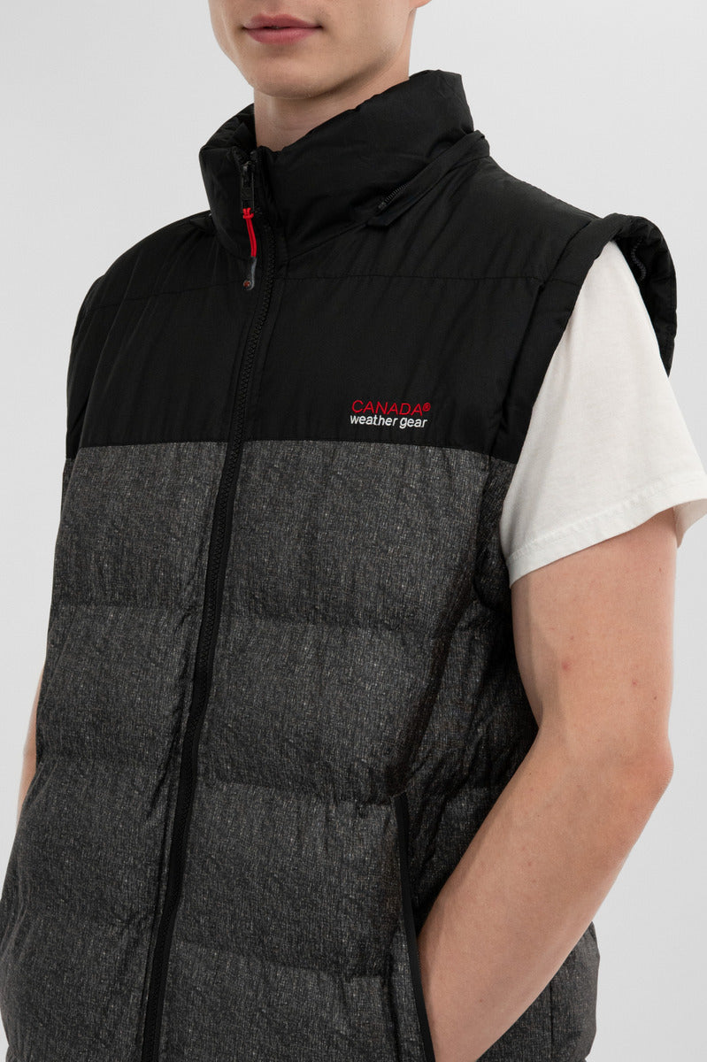 Canada Weather Gear Removable Sleeve Bomber Jacket - Black
