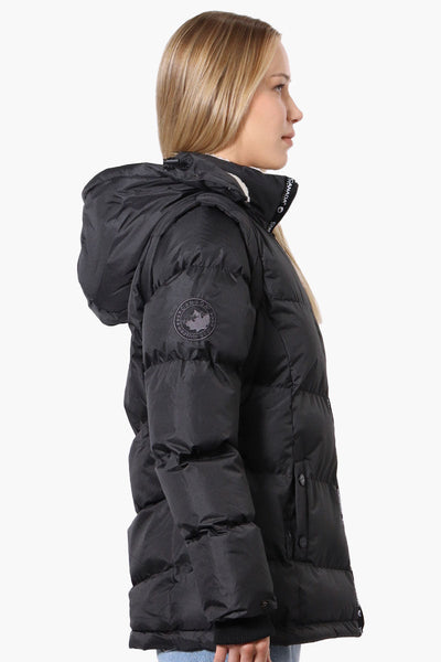 Canada Weather Gear Zip Off Sleeve Bomber Jacket - Black - Womens Bomber Jackets - Canada Weather Gear