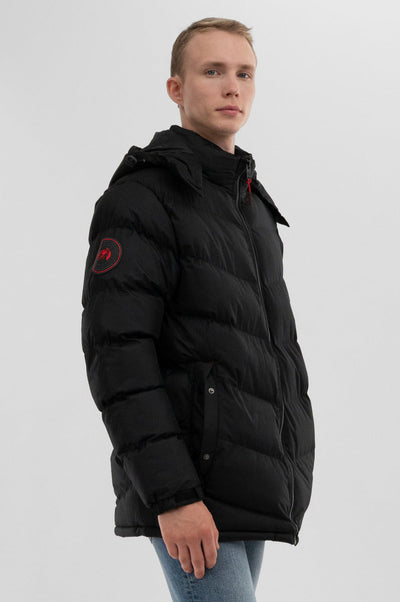 Super Triple Goose Chevron Bomber Jacket - Black