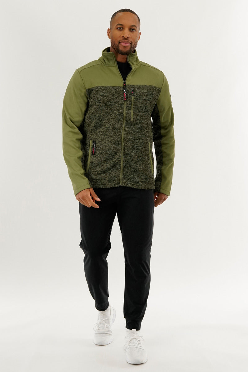 Canada Weather Gear Fleece Lightweight Jacket - Green - Mens Lightweight Jackets - Canada Weather Gear
