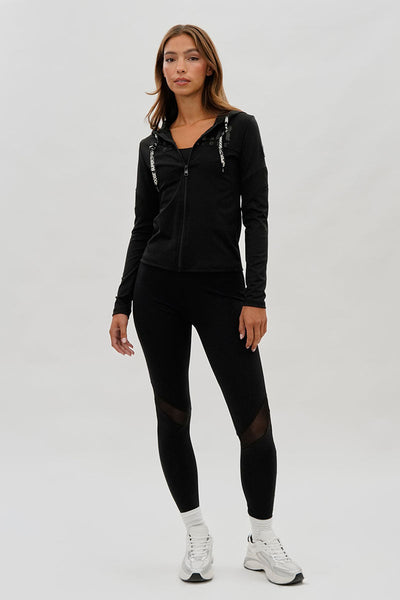 Super Triple Goose Mesh Detail Leggings - Black - Womens Leggings - Canada Weather Gear