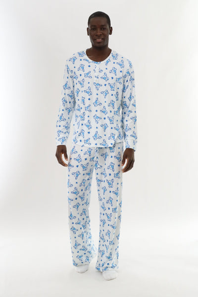 Canada Weather Gear Long Printed Holiday Pajama Pants - White - Mens Pajamas - Canada Weather Gear