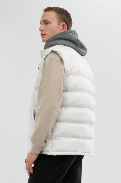Canada Weather Gear Hooded Puffer Vest - White