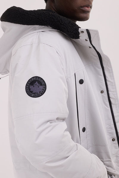 Canada Weather Gear Sherpa Lined Hood Parka Jacket - White