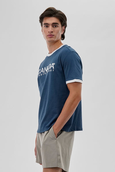 Canada Weather Gear Classic Ringer Tee - Navy - Mens Tees & Tank Tops - Canada Weather Gear