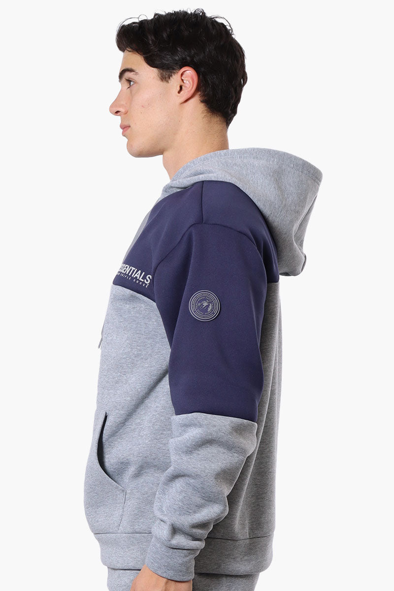 Colour Block Hoodie - Grey