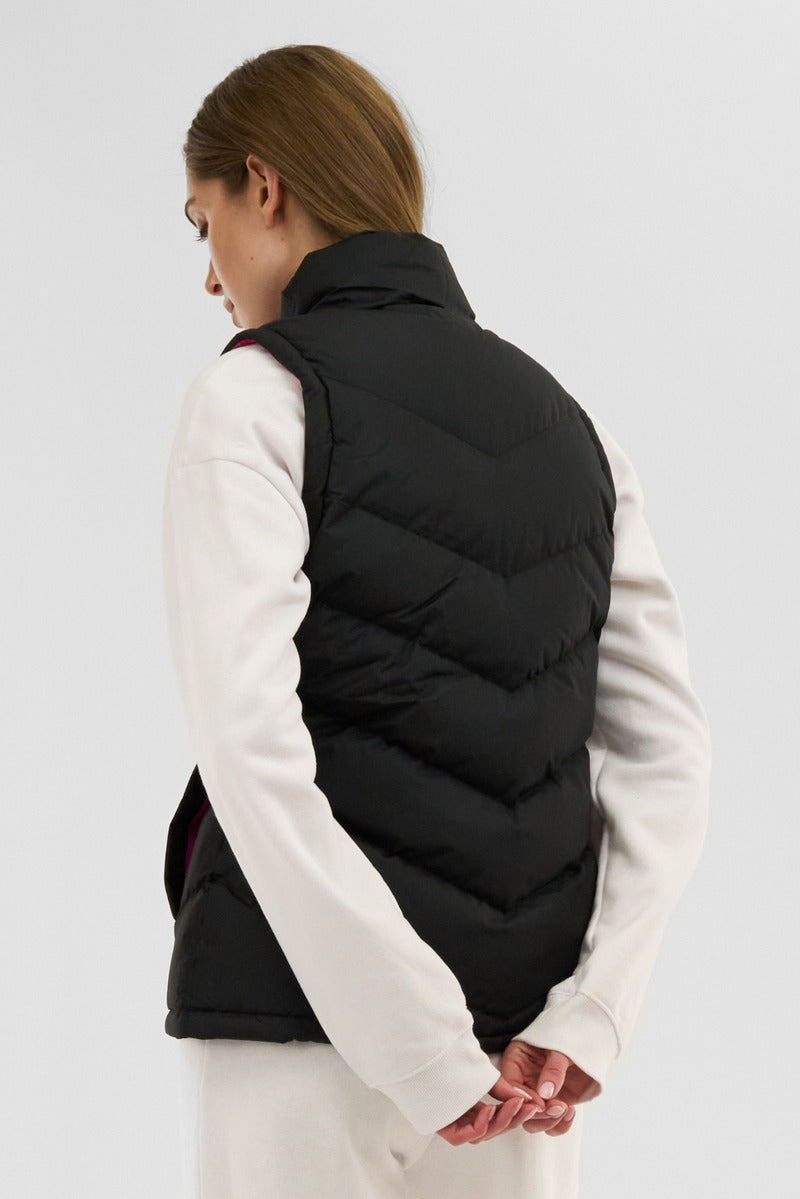Canada Weather Gear Chevron Puffer Vest - Black - Womens Vests - Canada Weather Gear