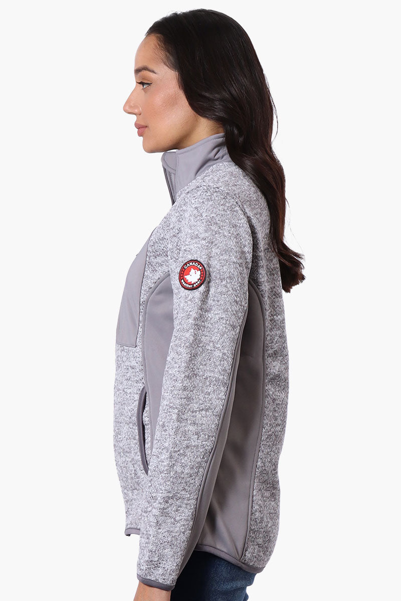 Canada Weather Gear Zip Up Chest Pocket Fleece Lightweight Jacket - Grey - Womens Lightweight Jackets - Canada Weather Gear