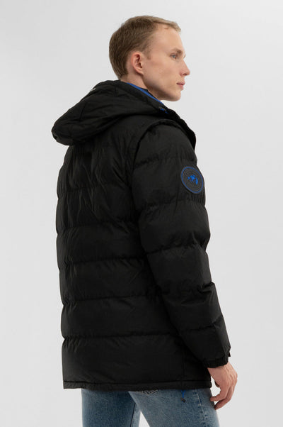 Super Triple Goose Zip Off Sleeve Bomber Jacket - Blue