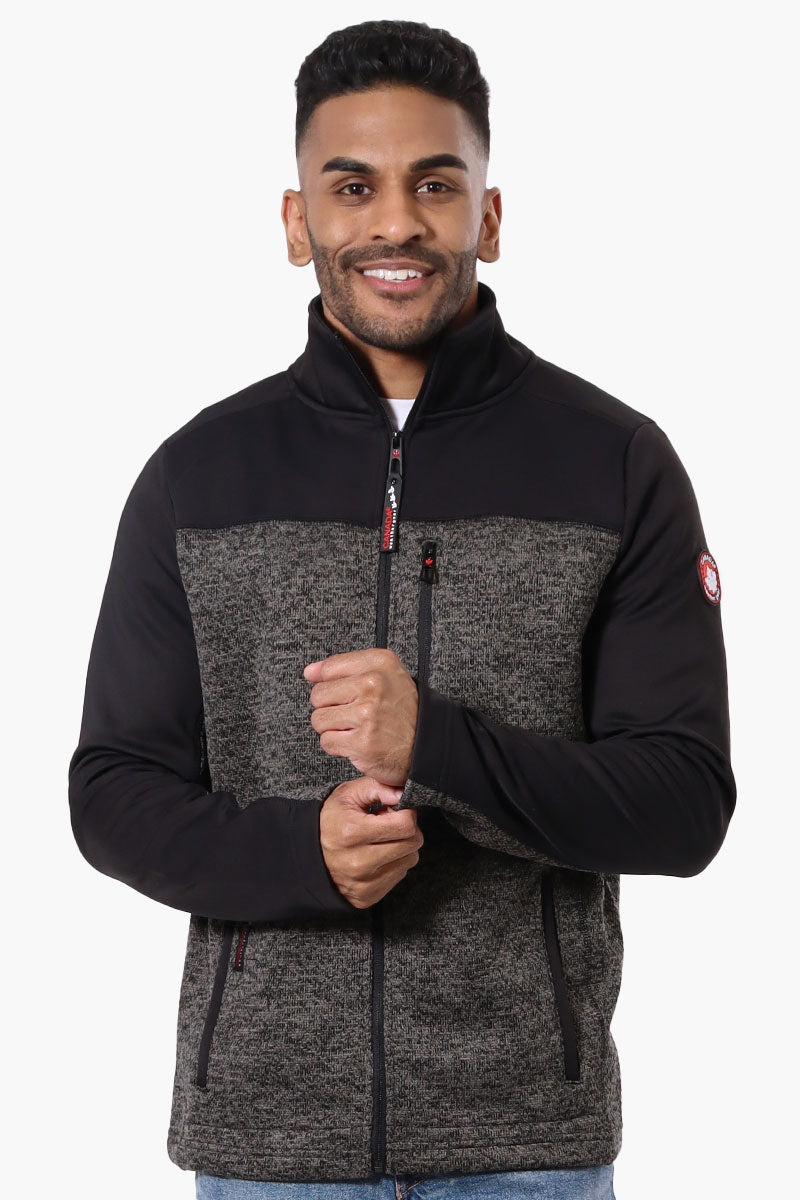 Canada Weather Gear Zip Up Fleece Lightweight Jacket - Black - Mens Lightweight Jackets - Canada Weather Gear