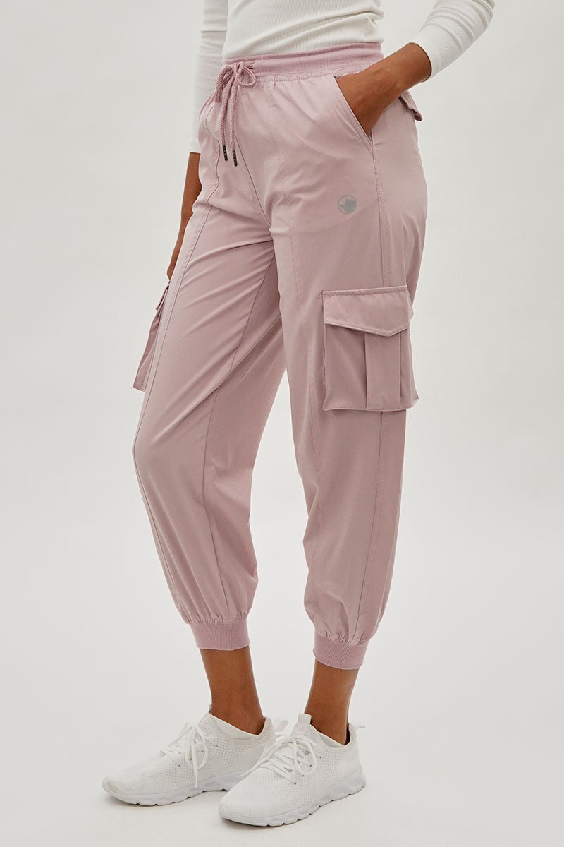 Canada Weather Gear Tie Waist Cargo Joggers - Pink - Womens Joggers & Sweatpants - Canada Weather Gear