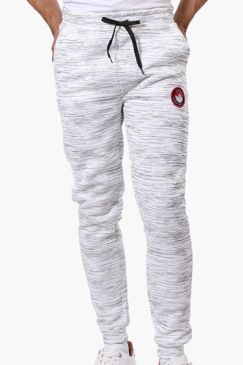 Canada Weather Gear Patterned Tie Waist Joggers - White - Mens Joggers & Sweatpants - Canada Weather Gear