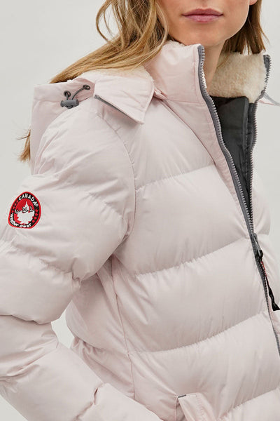Canada Weather Gear Sherpa Lined Collar Bomber Jacket - Blush