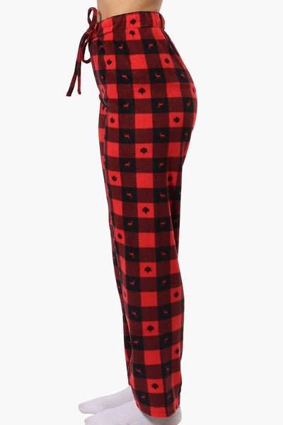 Canada Weather Gear Plaid Wide Leg Pajama Bottoms - Red - Womens Pajamas - Canada Weather Gear