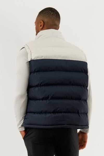 Canada Weather Gear Colour Block Puffer Vest - Navy - Mens Vests - Canada Weather Gear