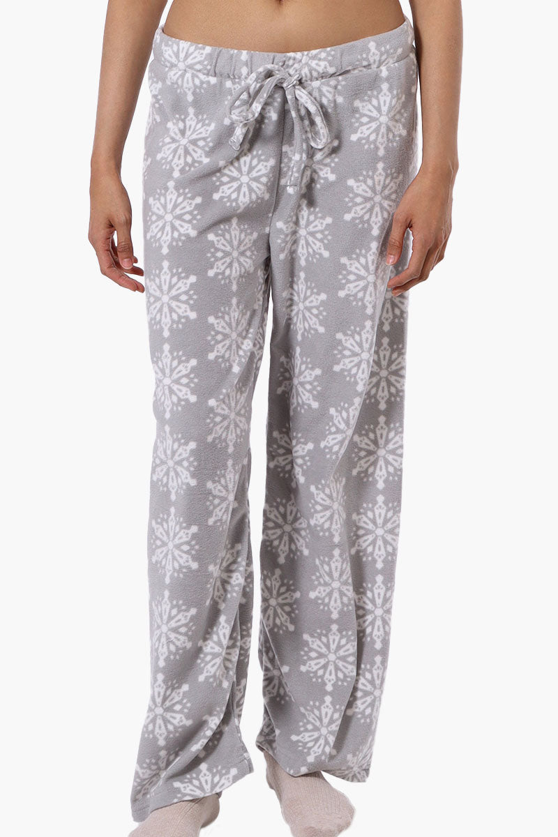 Canada Weather Gear Snowflake Pattern Wide Leg Pajama Pants - Grey - Womens Pajamas - Canada Weather Gear