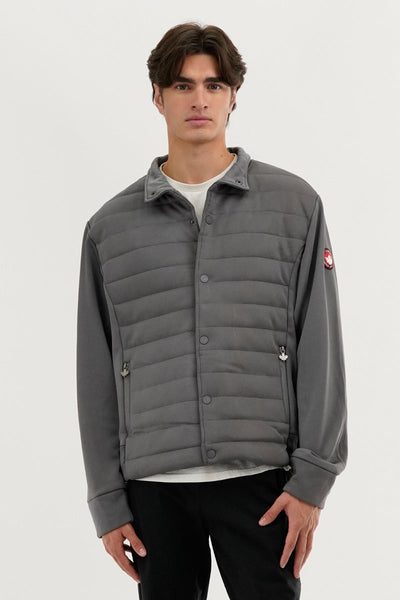 Canada Weather Gear Quilted Snap Button Lightweight Jacket - Grey - Mens Lightweight Jackets - Canada Weather Gear