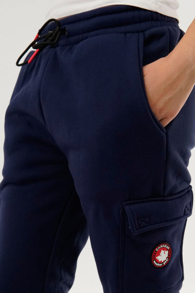 Canada Weather Gear Fleece Cargo Joggers - Navy - Womens Joggers & Sweatpants - Canada Weather Gear