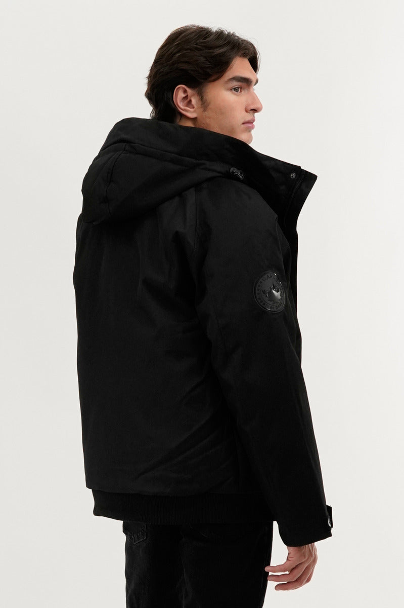 Canada Weather Gear Backpack Strap Bomber Jacket - Black - Mens Bomber Jackets - Canada Weather Gear