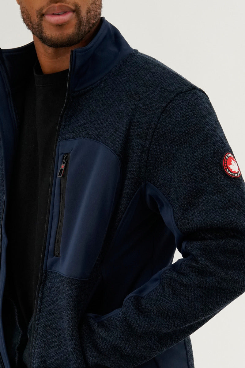 Canada Weather Gear Fleece Lightweight Jacket - Navy - Mens Lightweight Jackets - Canada Weather Gear