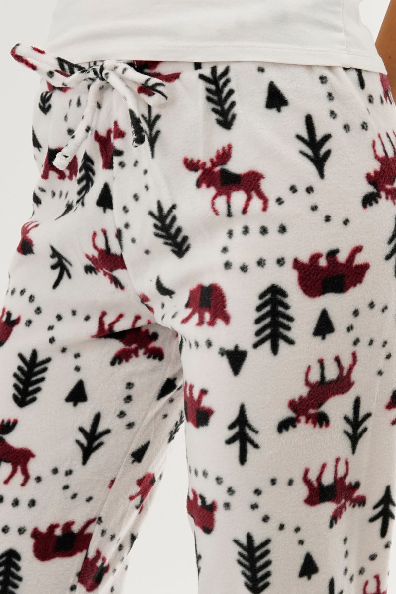 Canada Weather Gear Winter Print Pajama Pants - White - Womens Pajamas - Canada Weather Gear