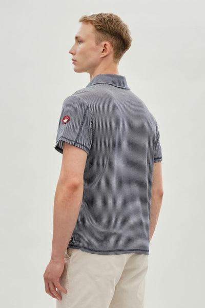 Canada Weather Gear Striped Polo Shirt - Navy