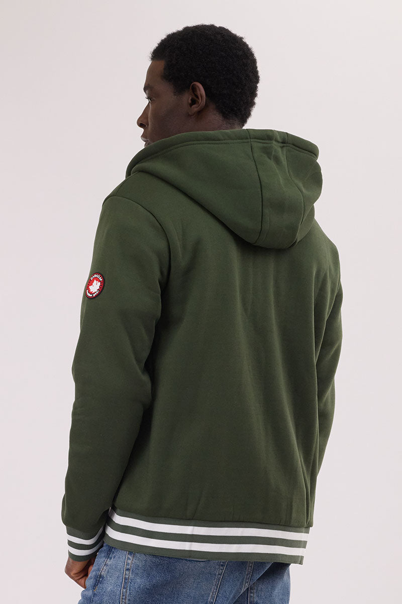 Canada Weather Gear Fleece Lined Zip Up Hoodie - Olive
