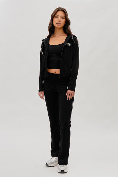 Super Triple Goose Side Piping Detail Active Pants - Black - Womens Pants - Canada Weather Gear