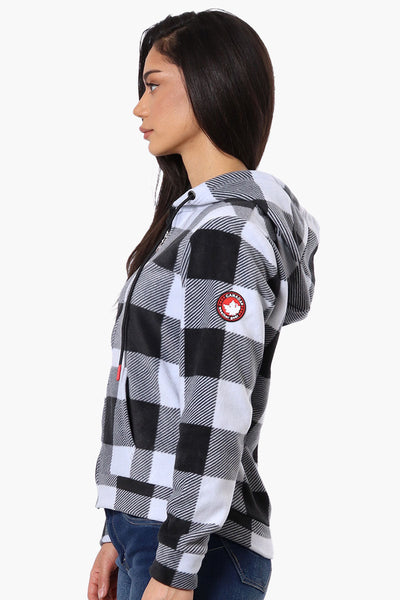 Canada Weather Gear Plaid Fleece Hoodie - Black - Womens Hoodies & Sweatshirts - Canada Weather Gear